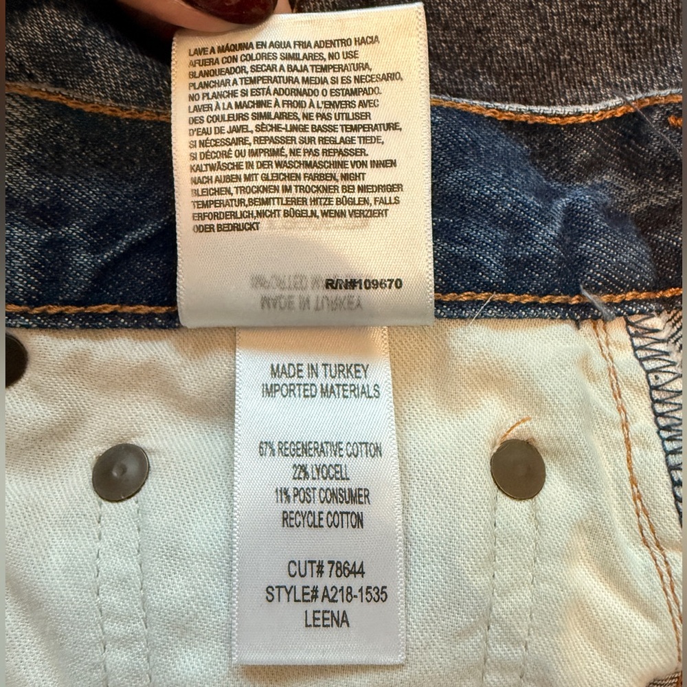 Agolde Leena High Rise Baby Flare Jeans size 24 in Placebo - Picture 9 of 13